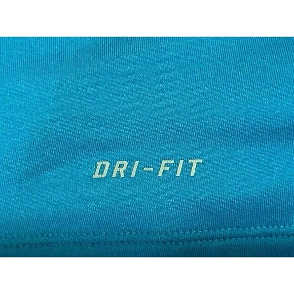 Nike Pro Combat Womens Top Size Large Blue Logo Compression Dri Fit Athletic - Picture 5 of 8
